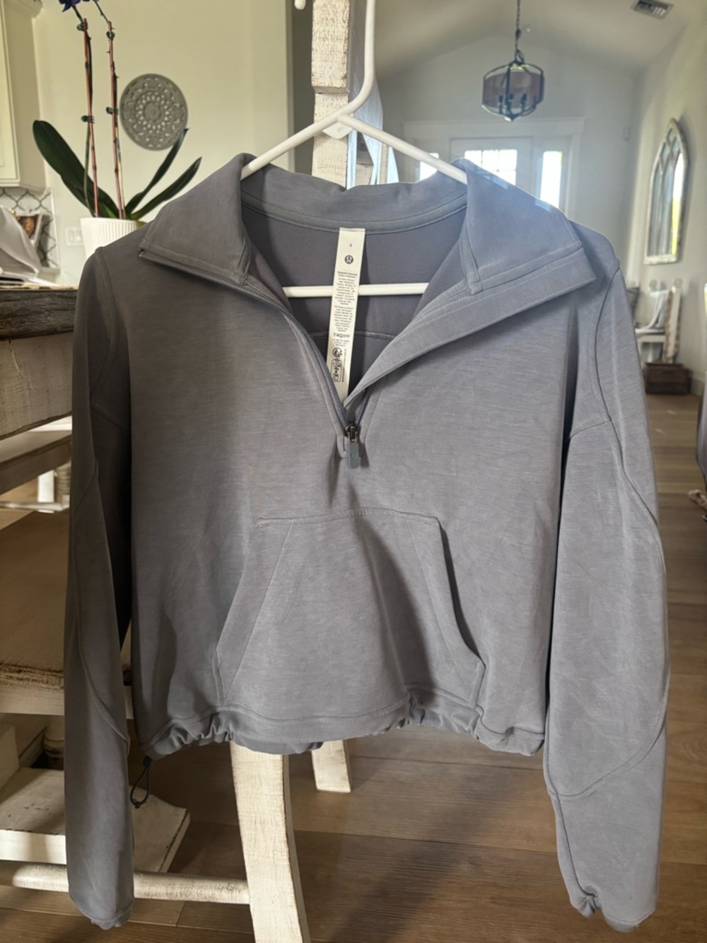 lululemon athletica Light Gray Half-Zip Pullover